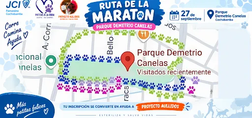 Ruta de la Maratón en el Parque Demetrio Canelas